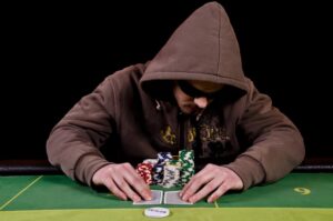 serious poker player floating