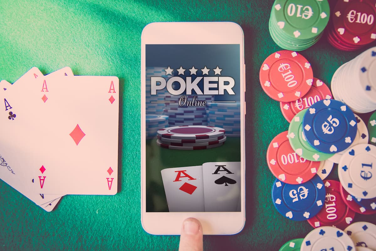 poker on a mobile phone