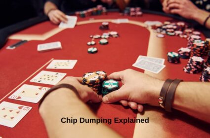 someone placing a bet with chip dumping in text