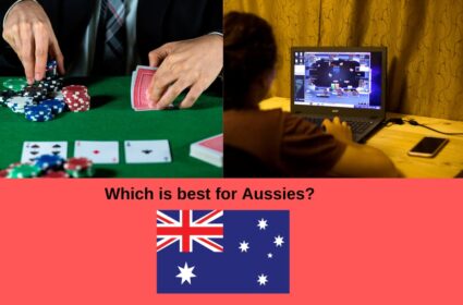 live poker, internet poker and Australian flag
