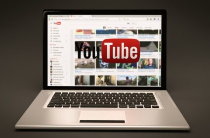 YouTube on a laptop image